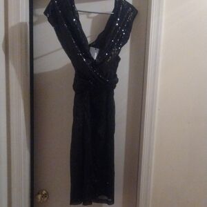 Black Sequin Dress